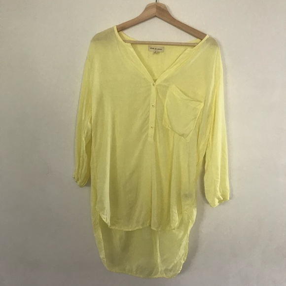 Anthro Cloth & Stone Yellow Popover - Picture 2 of 3